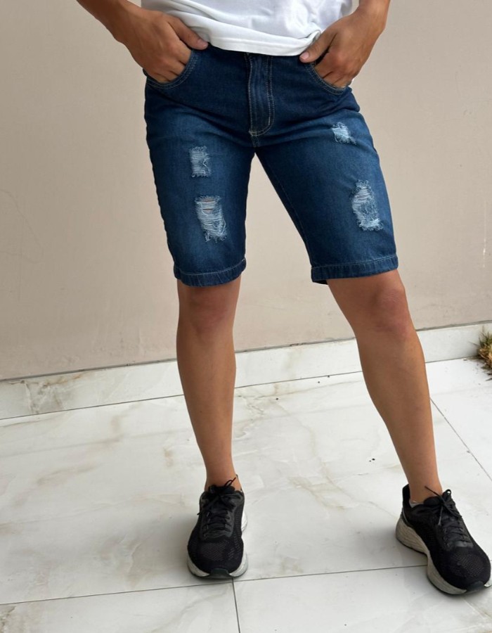 BERMUDA MASC JEANS 100%