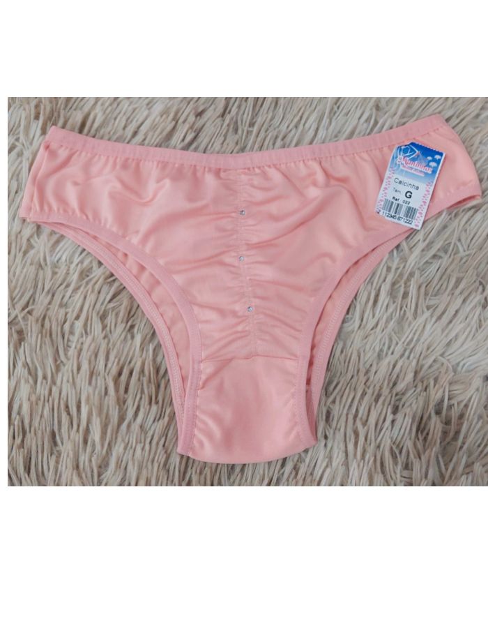 Calcinha elástico central com strass 033