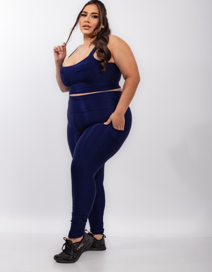 LEGGING JACQUARD CANELADO PREMIUM COM BOLSO