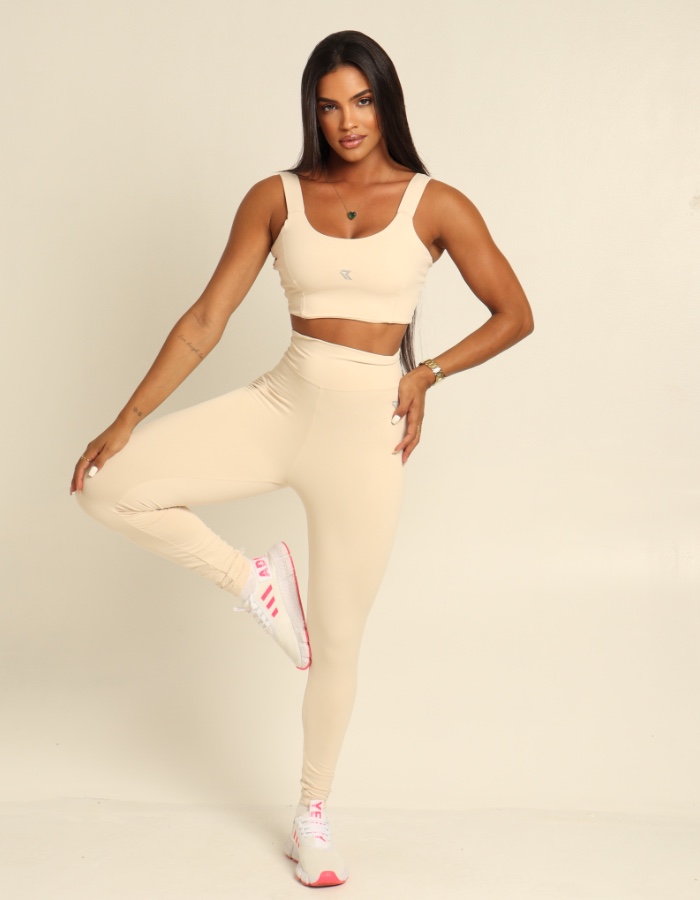 Conjunto Calça+Top Off White