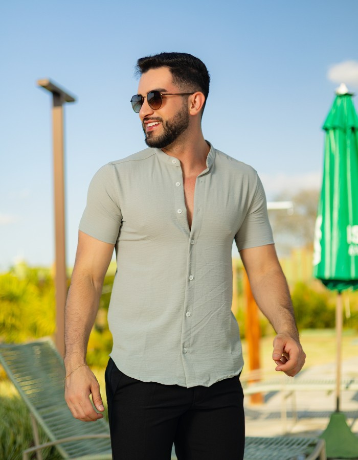 Camisa Dubai Cinza Claro