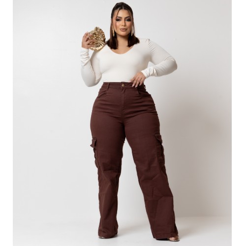 WID LEGG BOLSO CARGO MARROM TOFFE NA LYCRA 