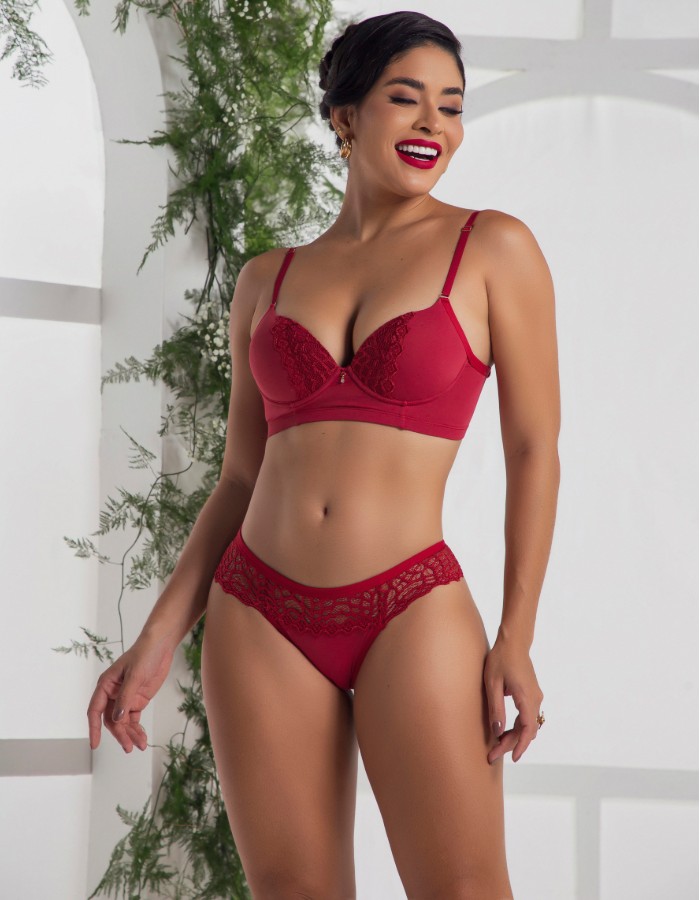 CONJUNTO CALCINHA RENDA FAIXA ESTILOSA REF 3057