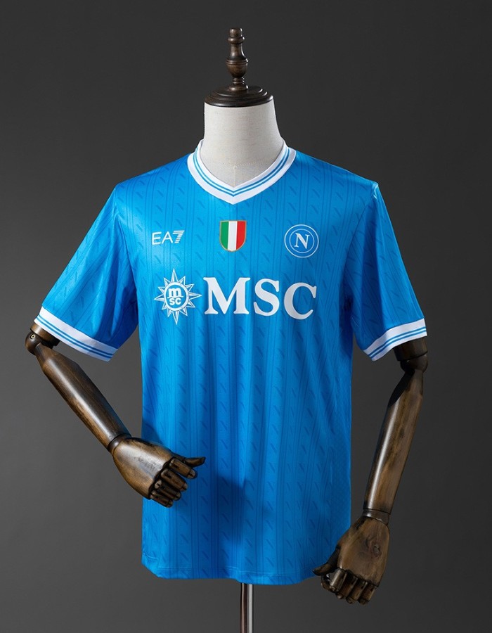 Camisa Napoli Home I 25/26 Ea7 Masculina - Azul