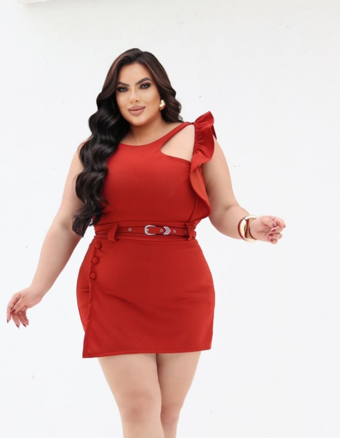 Conjunto Cropped e short saia 