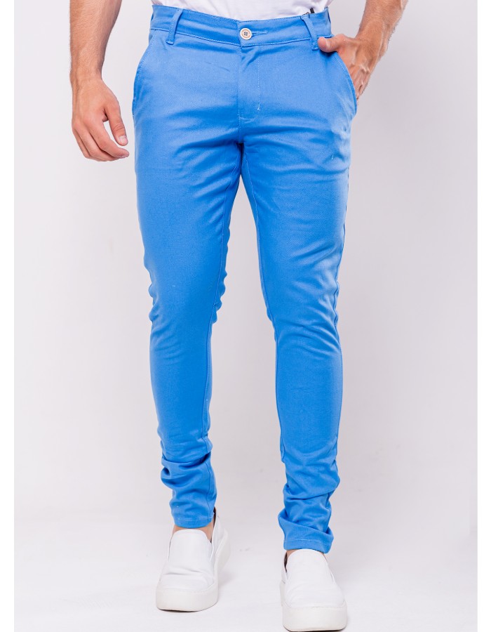 Calça Alfaiataria Slim Tradicional Azul Mediterrâneo 