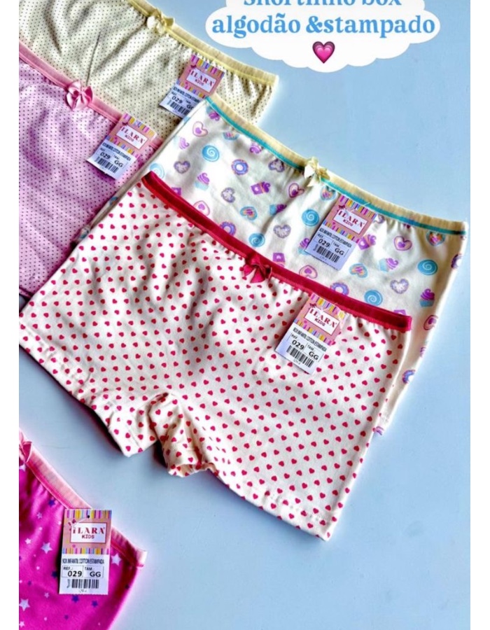 Shortinho Box poliamida infantil 