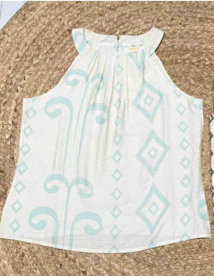 BLUSA CREPE SEDA ACETINADO C/ ESTAMPA