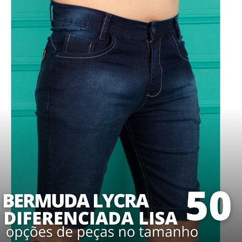 BERMUDA LYCRA lisa DIFERENCIADA PLUS SIZE 50