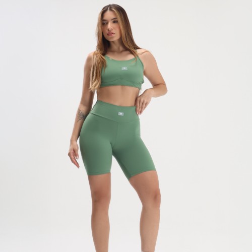 CONJUNTO SHORT POLIAMIDA LISO CAMURÇA