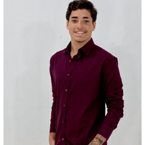 CAMISA MANGA LONGA LINHO GOLA TRADICIONAL