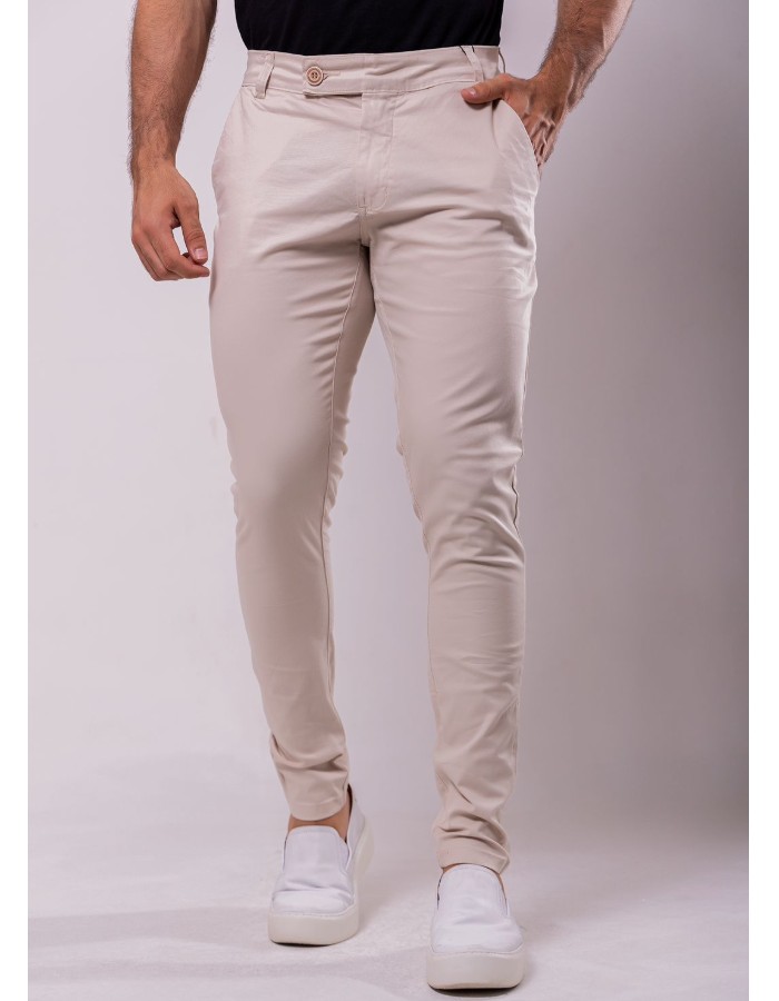 Calça Alfaiataria Cós italiano creme
