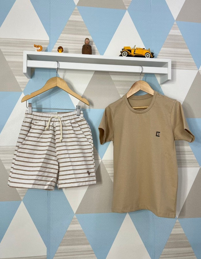 CONJUNTO LINHO CAMISA INFANTIL MALHA MENEGOTTI