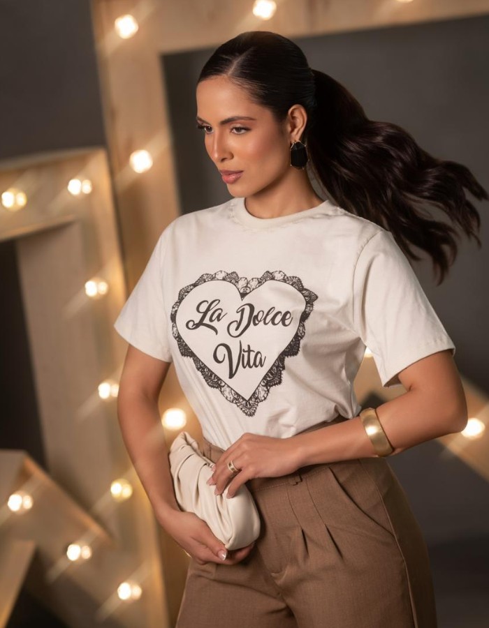 T-SHIRT ESTAMPADA LA DOCE VITA 