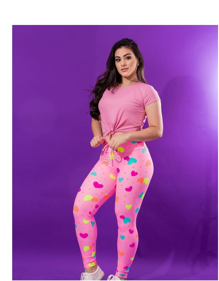 LEGGING POLIAMIDA ESTAMPADA COM CADARÇO