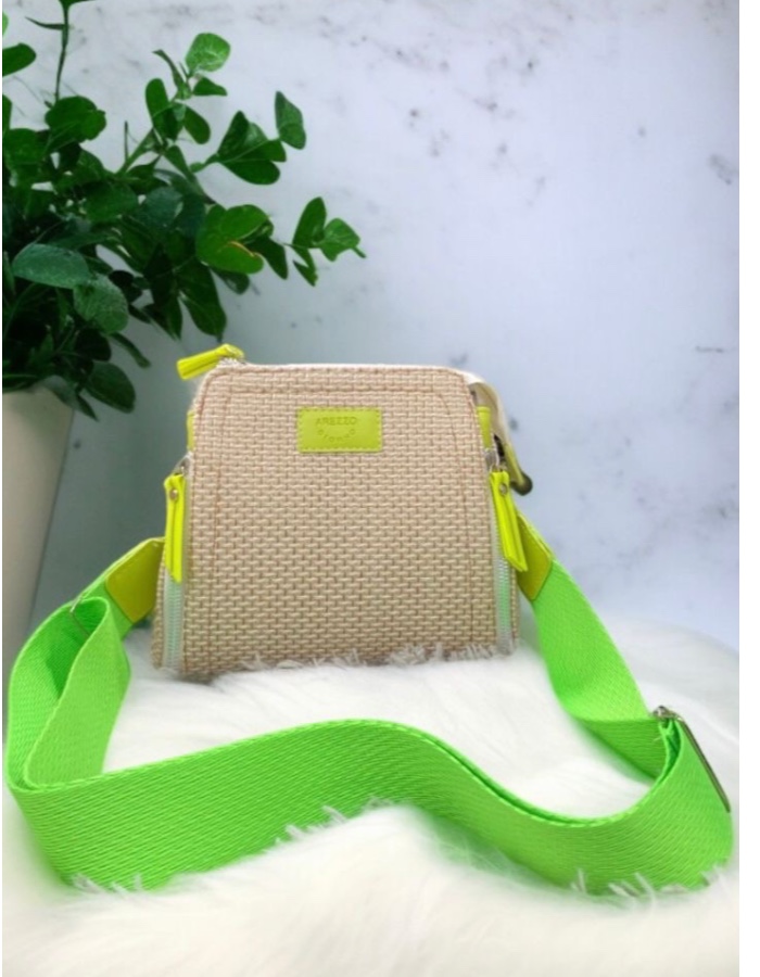 Arezzo 3 ziper palha 