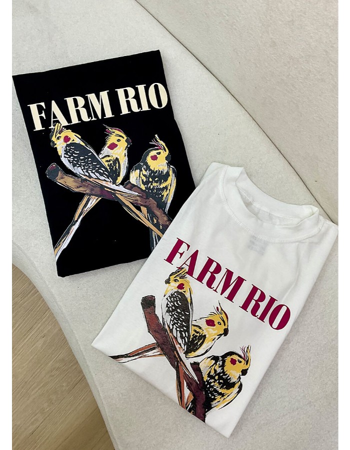 T-SHIRT DE ALGODÃO FARM RIO