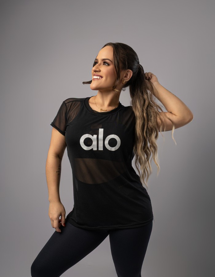 BLUSA DE TULE ALO ( SOLICITE CORES)