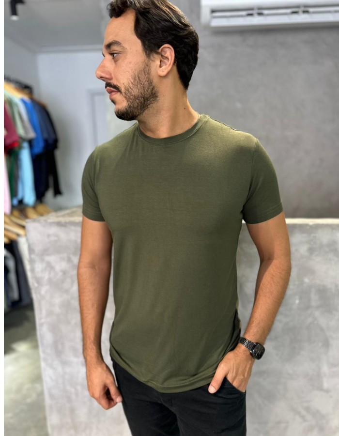 T SHIRT TECH VERDE MILITAR