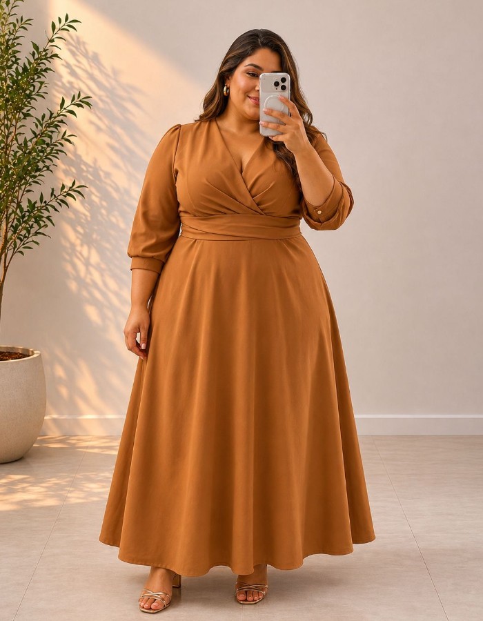 VESTIDO TRANSPASSADO PLUS