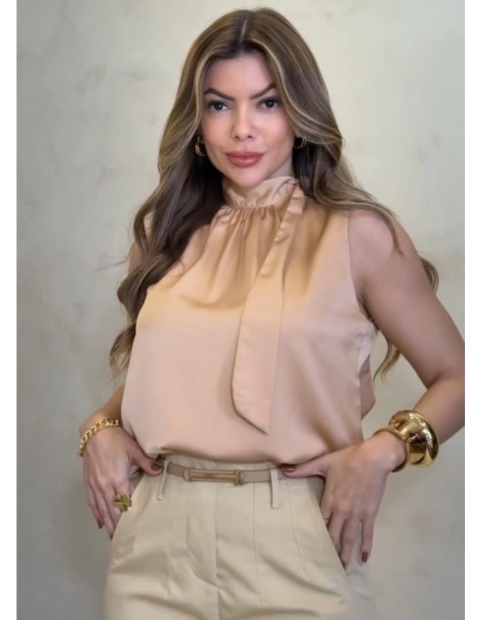 Blusa de seda Laço 