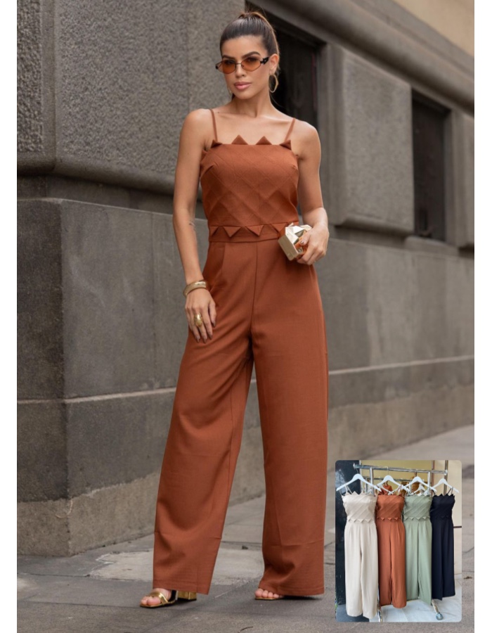 macacão longo pantalona 