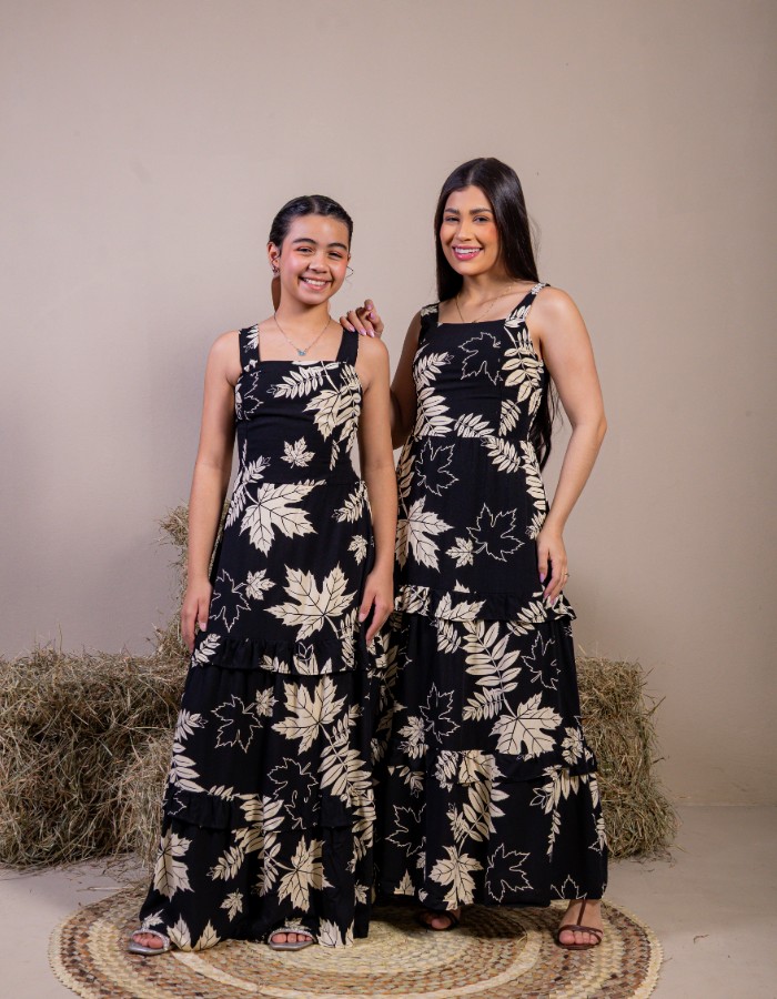 VESTIDO LONGO LASTEX NAS COSTAS (TEC. VISCOLINHO)