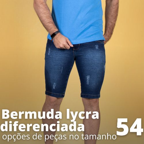 BERMUDA LYCRA DIFERENCIADA PLUS SIZE 54