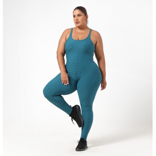 MACACÃO TECIDO BOLHA PLUS SIZE