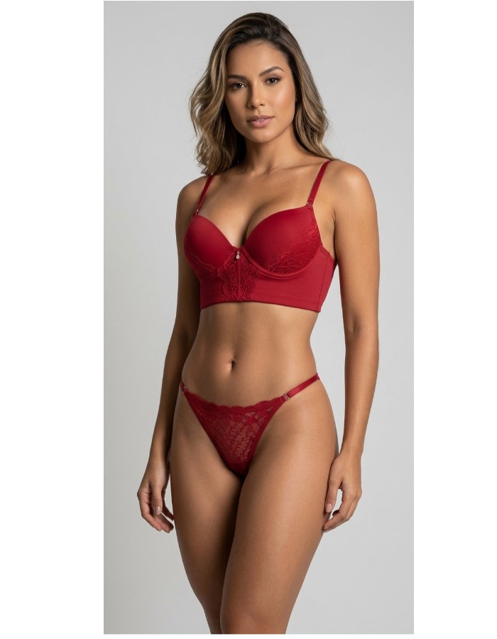 CONJUNTO COM REGULAGEM CALCINHA DE RENDA REF: 3724 1479