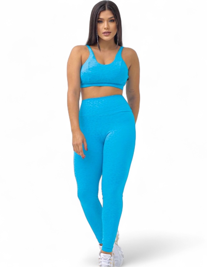 CONJUNTO JACQUARD ANIMAL PRINT ( APENAS BRANCO)