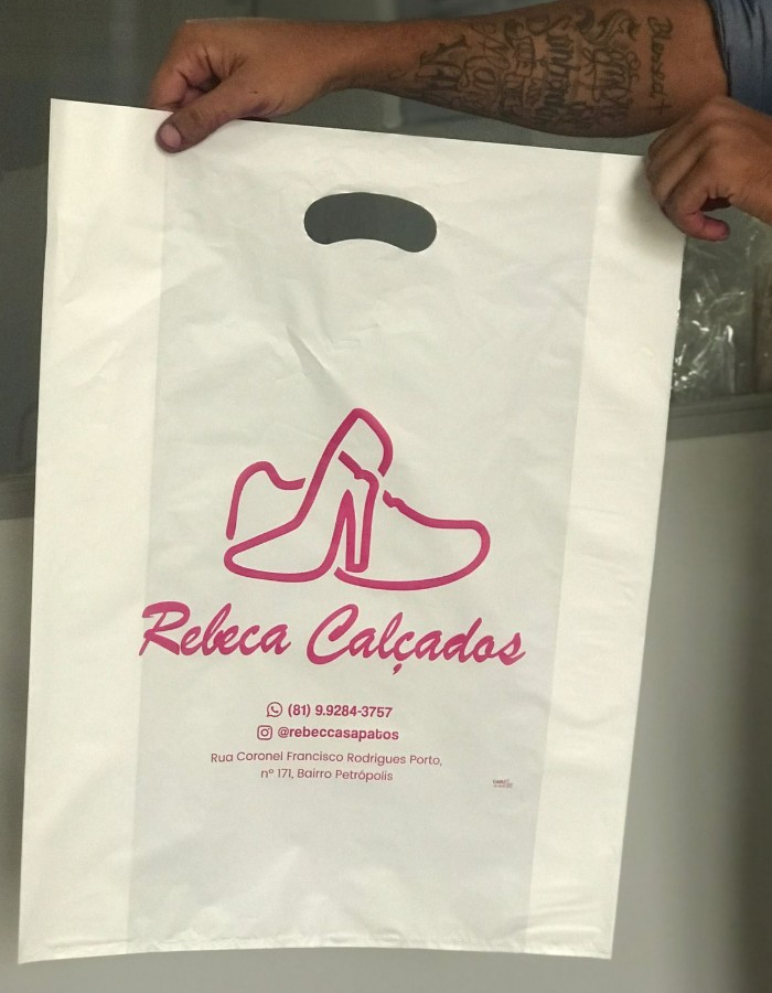 SACOLA BOCA DE PALHAÇO EM MILHEIRO COM SANFONA LATERAL 45X45