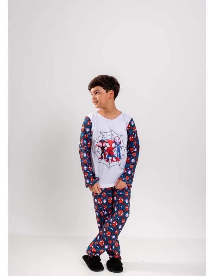 Pigama masculino manga longa sublimado 