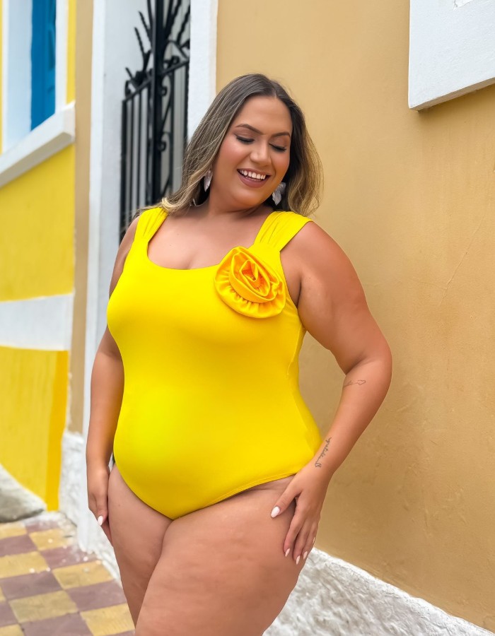 Bory alça franzida c/ detalhe em flor