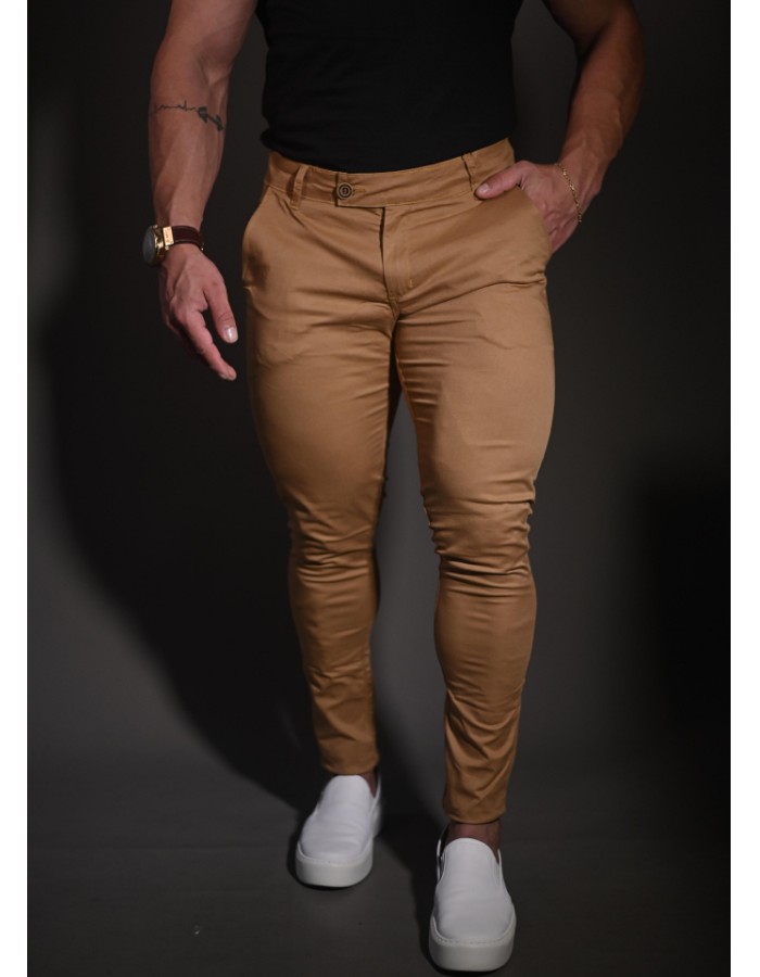 CALÇA AlFAIATARIA CÓS ITALIANO CARAMELO