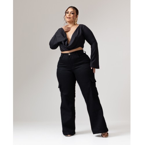 WID LEGG PRETA BOLSO CARGO NA LYCRA 