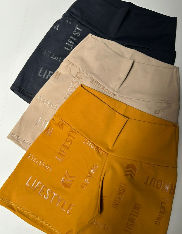 SHORT EMPINA BUMBUM CORAÇAO PLASTISOL ENERGY POLIAMIDA