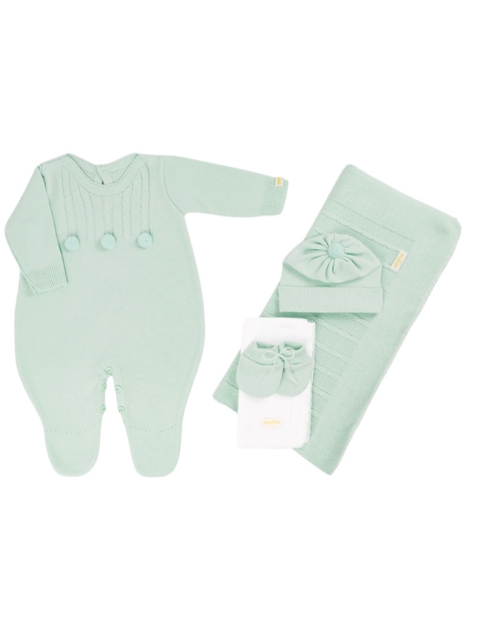 SAIDA MATERNIDADE LINHO MACACÃO SANCHES UNISEX