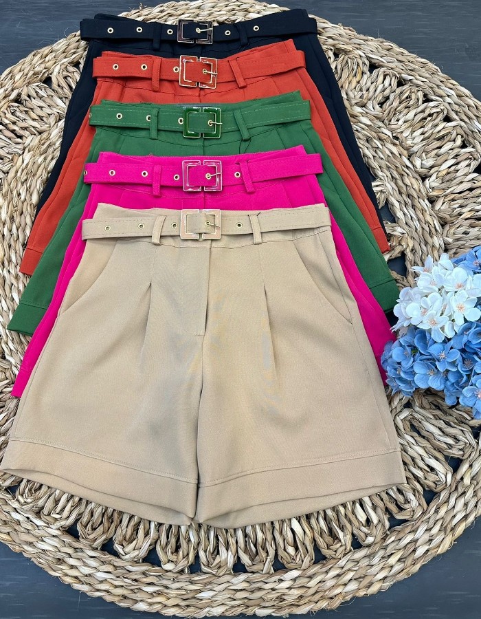 SHORT ALFAIATARIA MEIA COXA C/ CINTO