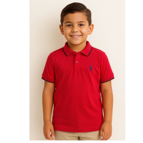 Polo infantil algodão 