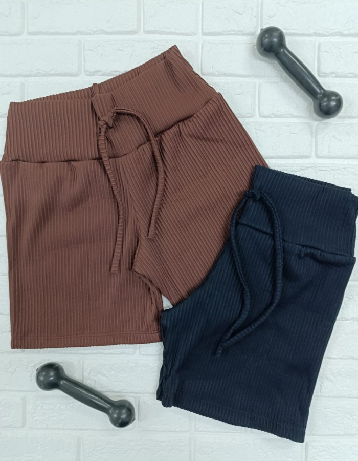 SHORT MEDIO PLUS CANELADO DE POLIAMDA