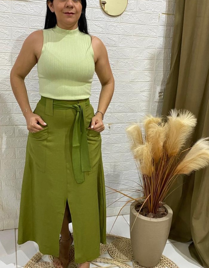 Regata Tricô Modal Canelada