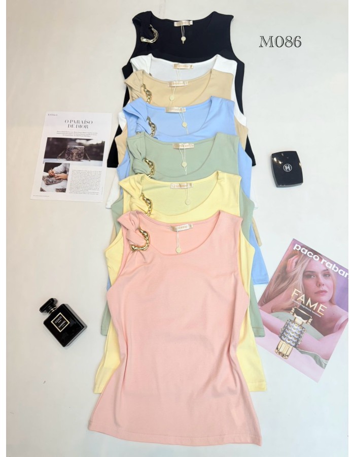 Blusa Tecido Algodão C/Elastano