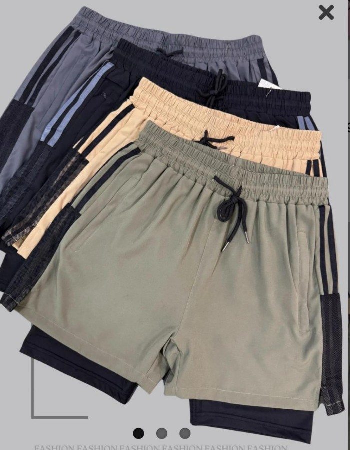 short tactel duplo masculino 781 importado