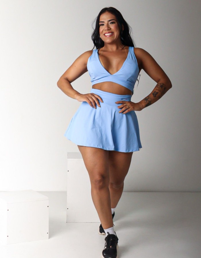 CONJUNTO DE SHORT SAIA TOP LISO 