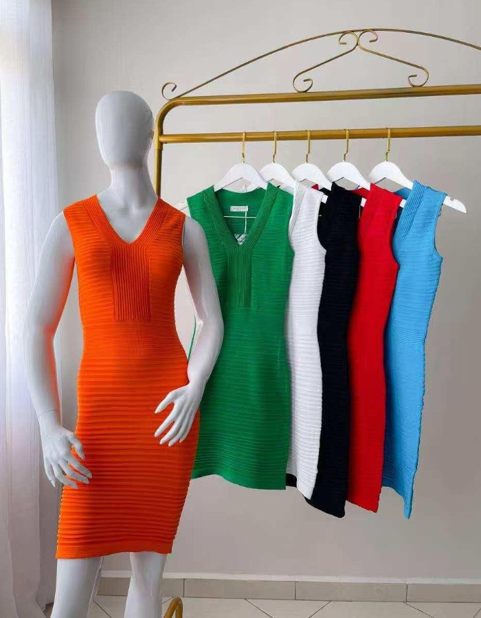 VESTIDO MODAL LISTRA relevo 