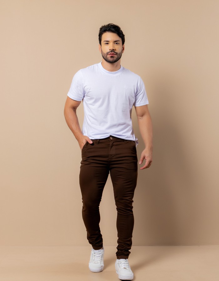 SOCIAL MASC. MARROM ESCURA