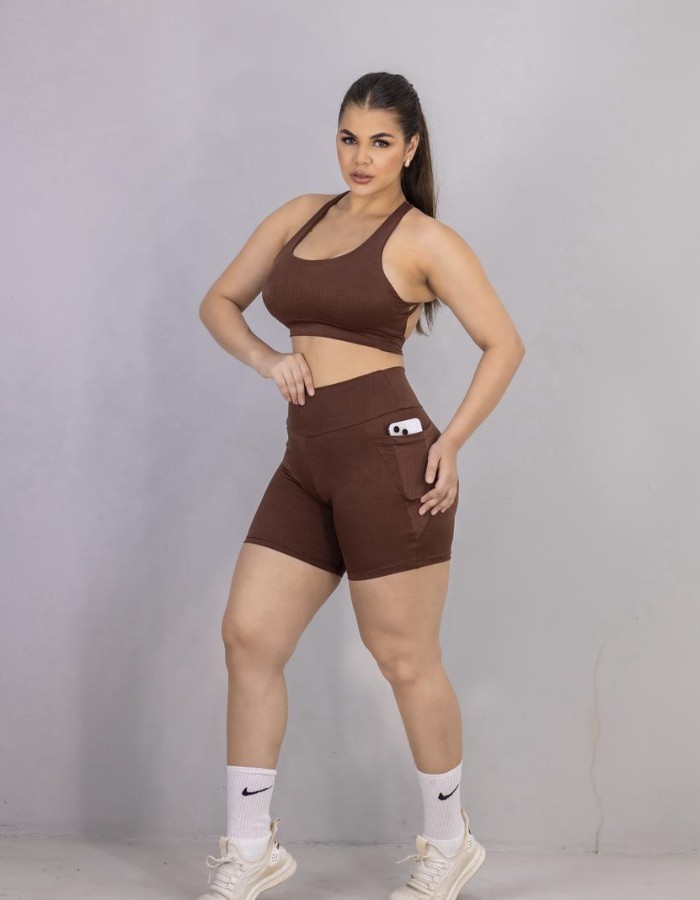 CONJUNTO TOP JANAYNA SHORT BOLSO