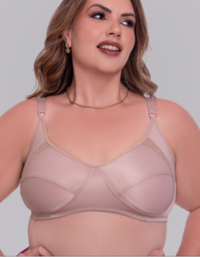 SUTIÃ PLUS SIZE S/BOJO COM RENDINHA LATERAL REF: 348
