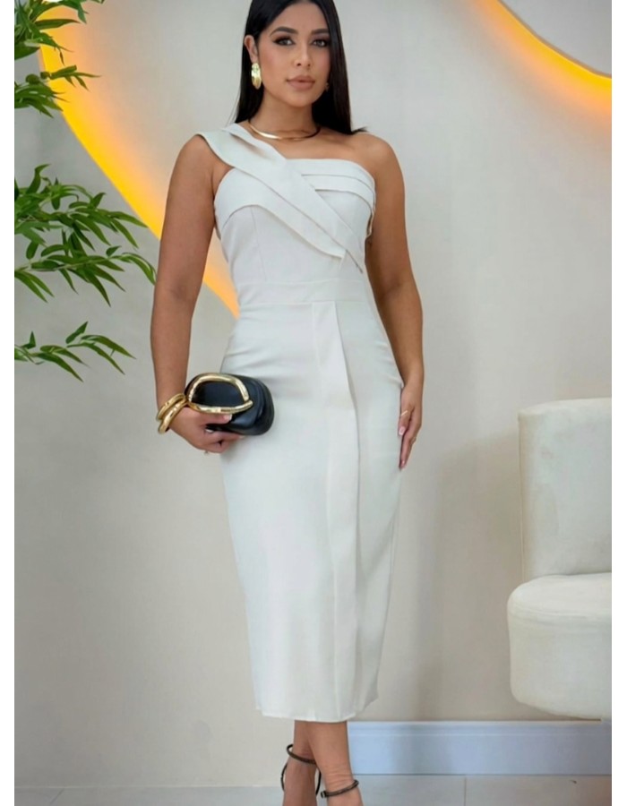 VESTIDO ALFAIATARIA DE UM OMBRO SÓ